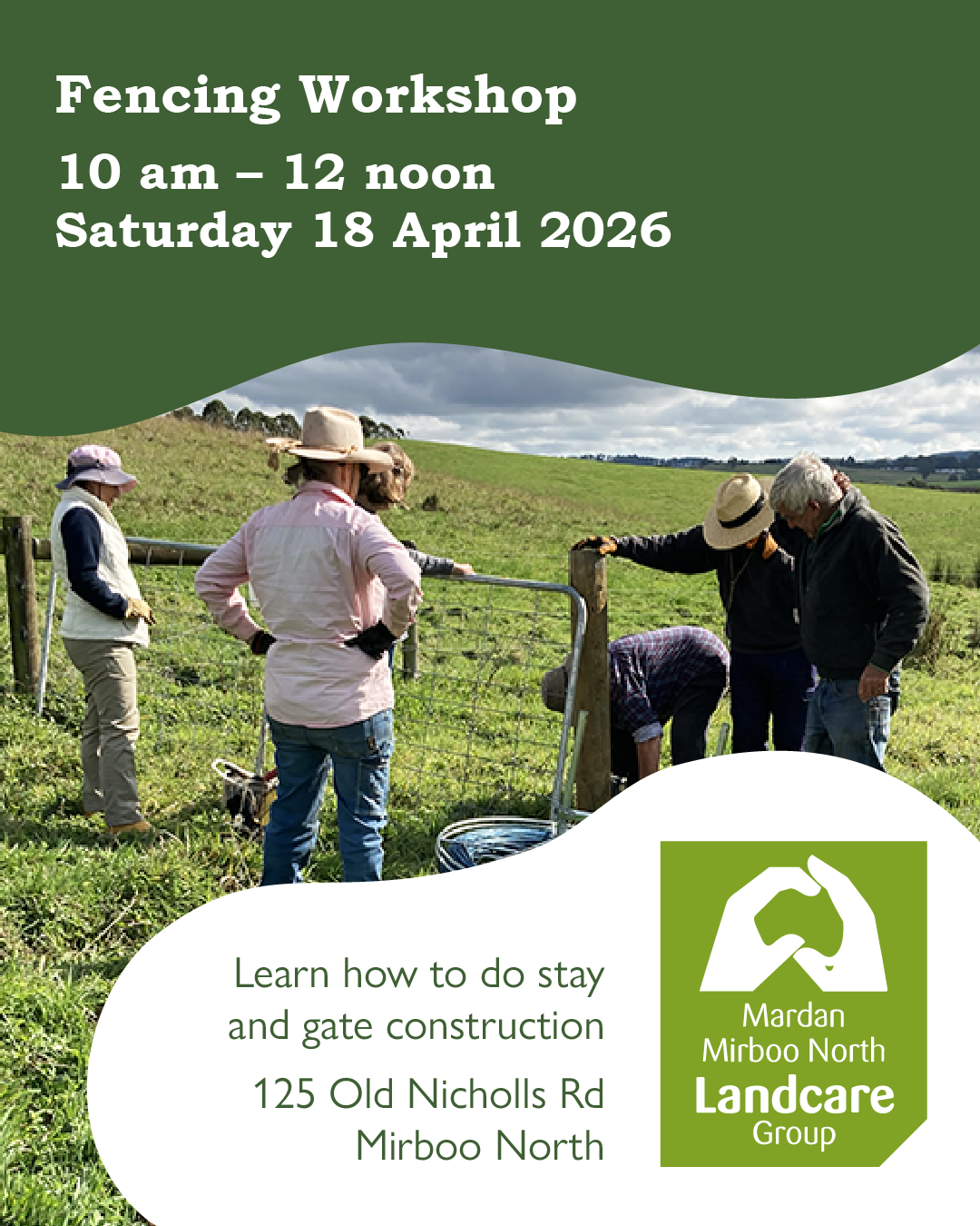 flyer showing details of Landcare event